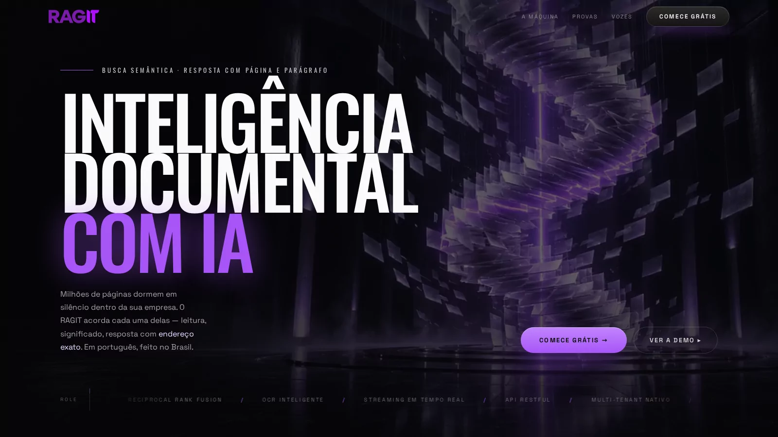 Inteligência documental apresentada com clareza e profundidade visual.