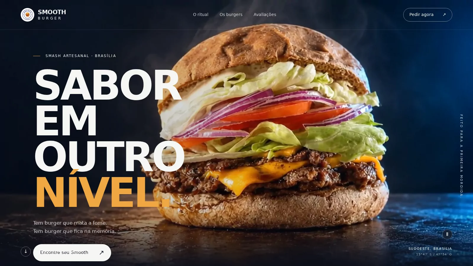 Textura, luz e movimento para colocar o sabor em primeiro plano.
